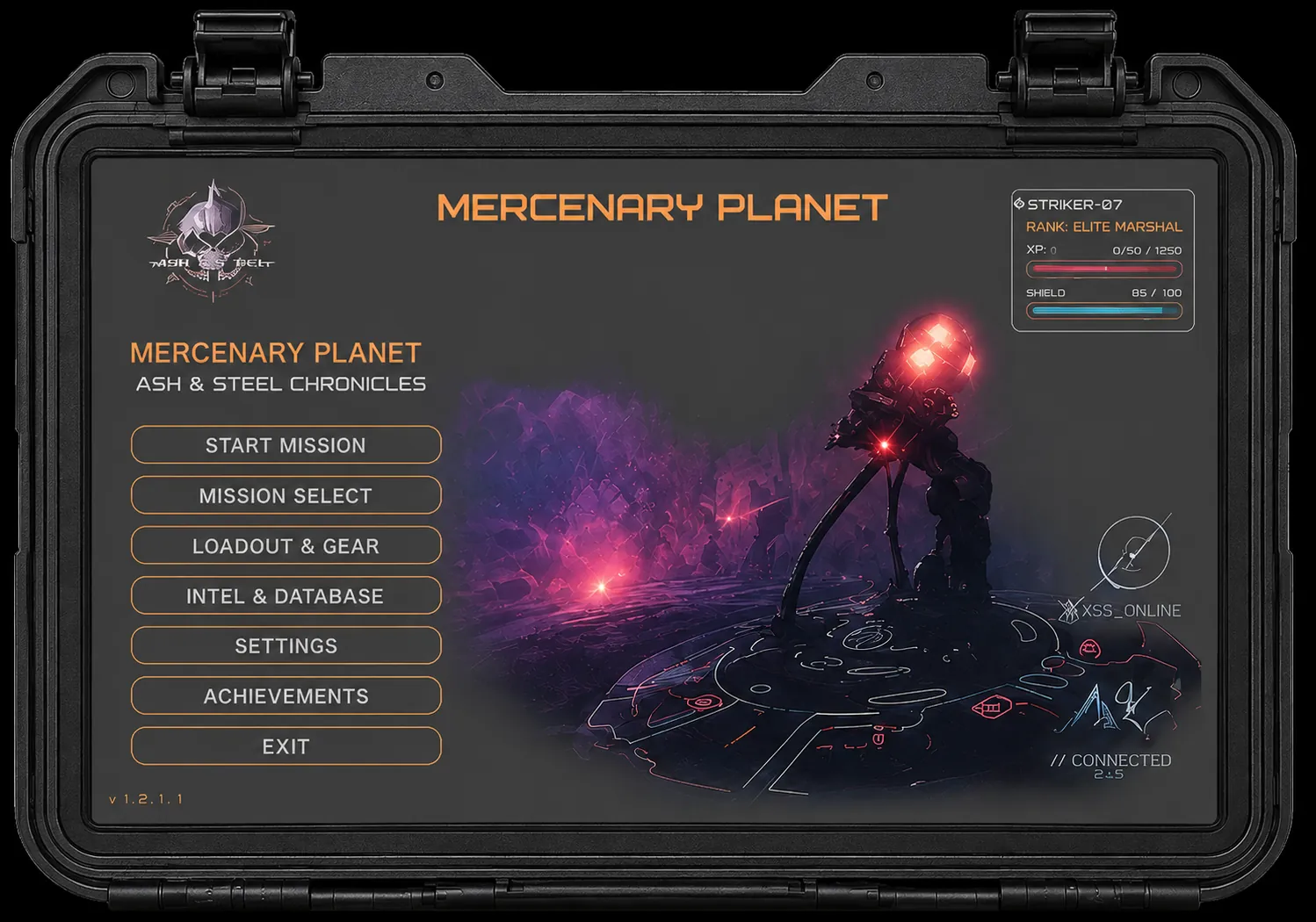 Main menu interface